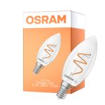 Osram Vintage 1906 LED Classic Slim E14 Kronljus Filament Klar 3.1W 300lm - 927 Extra Varm Vit | Bästa Färgåtergivning - Dimbar - Ersättare 25W