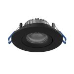 Noxion LED Spot Ares Lutningsbar Svart 6W 540lm 927-940 3CCT | Utskärning   68mm