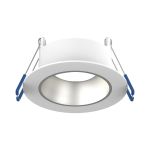 Noxion LED Spot Ares Djup ring Vit - med Inre Ring Silver | Utskärning   68mm - incl. GU10 Fitting