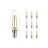 Flerpack 10x Noxion Lucent LED E14 Kronljus Filament Klar 2.5W 250lm - 827 Extra Varm Vit | Ersättare 25W