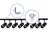 Bright Choice Komplett set 1-Fas Rail L 2 x 2 Meter Svart | incl. 8x Spot + GU10 2700K 3W Dimbar + Ändkåpa, Strömkontakt och L -Anslutningsstycke