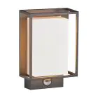Nordlux Nestor Vägglampa Aluminium Svart 8W 550lm - 827 Extra Varm Vit | IP44 - Rörelse- och Ljussensor