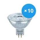 Flerpack 10x Ledvance Performance LED Spot Reflektor GU5.3 MR16 5W 345lm 36D - 930 Varm Vit | Bästa färgåtergivning - Dimbar - Ersättare 35W