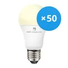 Flerpack 50x WiZ Smart LED E27 Päron Matt 9W 806lm - 827 Extra Varm Vit | Dimbar - Ersättare 60W