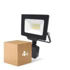 Flerpack 4x Noxion LED Strålkastare Beamy G3 20W 2200lm 100D - 830 Varm Vit | IP44 - Rörelse- och Ljussensor - Symmetrisk