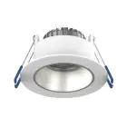 Noxion LED Spot Ares Djup Vit 6W 540lm 927-940 3CCT - med Inre Ring Silver | Utskärning   68mm