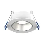 Noxion LED Spot Ares Djup ring Vit - med Inre Ring Silver | Utskärning   68mm - incl. GU10 Fitting